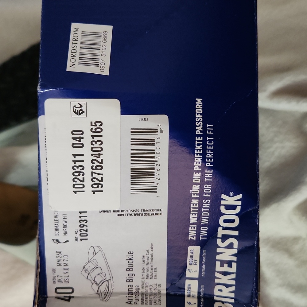 NIB Birkenstock Sz 9 Arizona Big Buckle In Sage - Picture 5 of 6